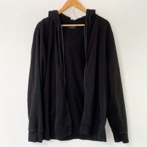 Goodlife Micro Terry Full Zip Black Hoodie AS IS